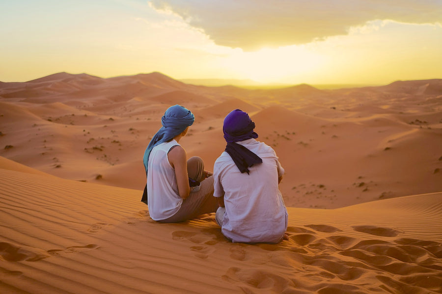 Sahara sunset in 3-day desert tour from marrakech to merzouga - saharies